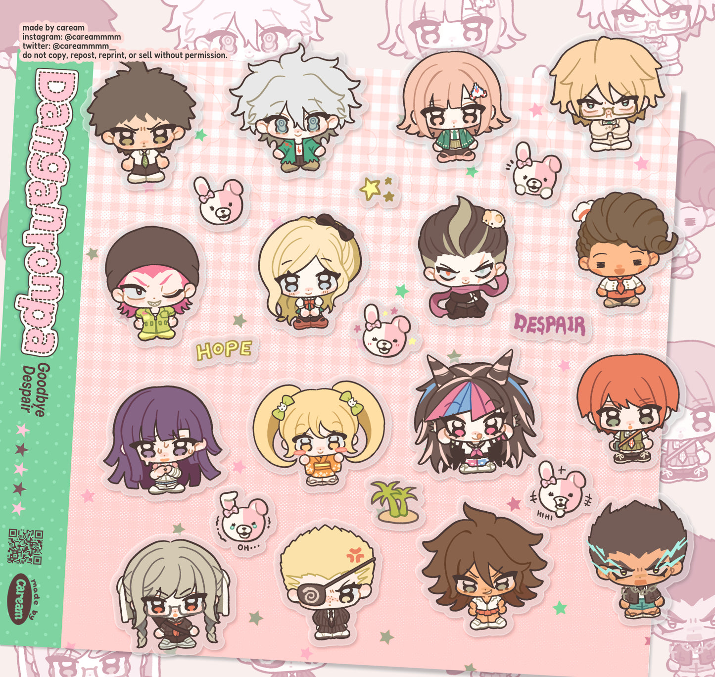 Danganronpa 2 - Goodbye Despair Sticker Sheet