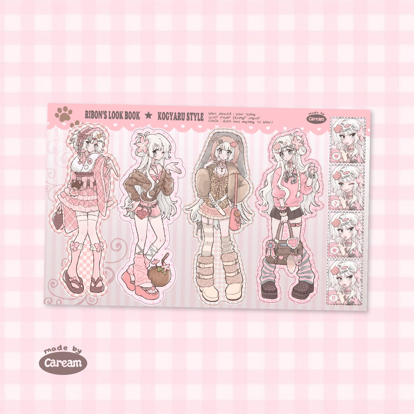 Caream Original - Ribon's Look Book Sticker Sheet