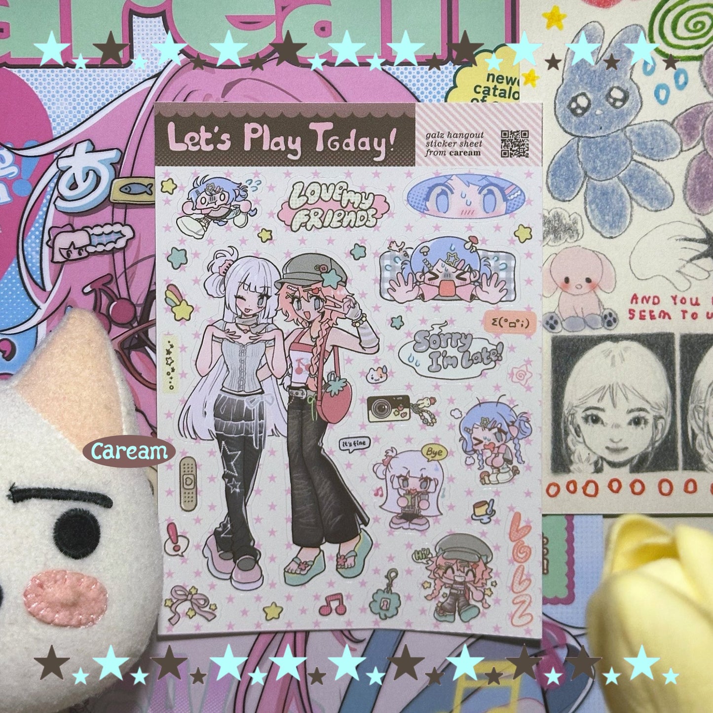 Caream Lets Play Today A6 Sticker