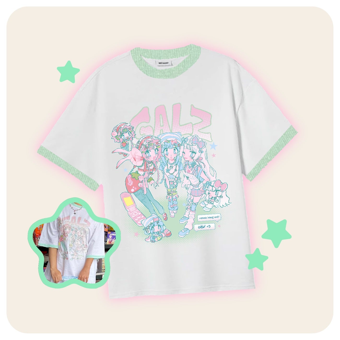"GALZ Hangout" Oversized T-Shirt