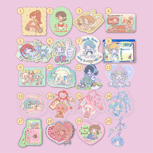 Caream Hologram Die Cut Stickers