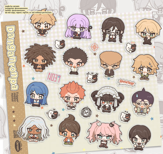 Danganronpa 1 - Trigger Happy Havoc Sticker Sheet