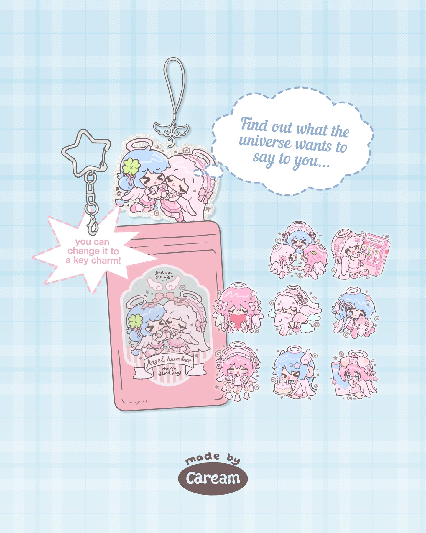 Caream Angel Number Charm Blind Bag