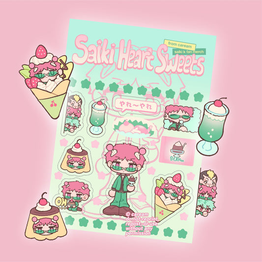 Saiki K Sticker Sheet
