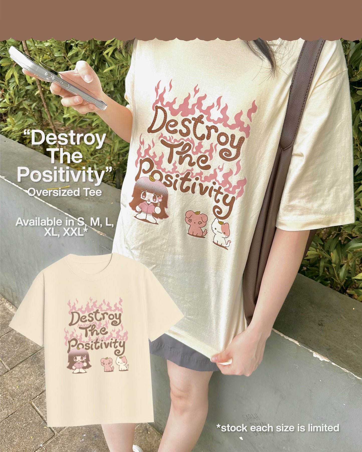 "Destroy The Positivity" Oversized T-shirt